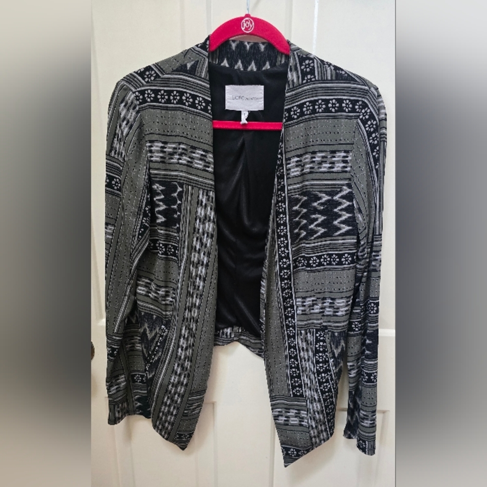 Bcbgeneration Black And Gray/Olive Geometricopen … - image 1